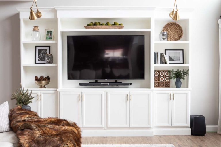 Our DIY Builtin Media Center Reveal (Material List & Cost Included)