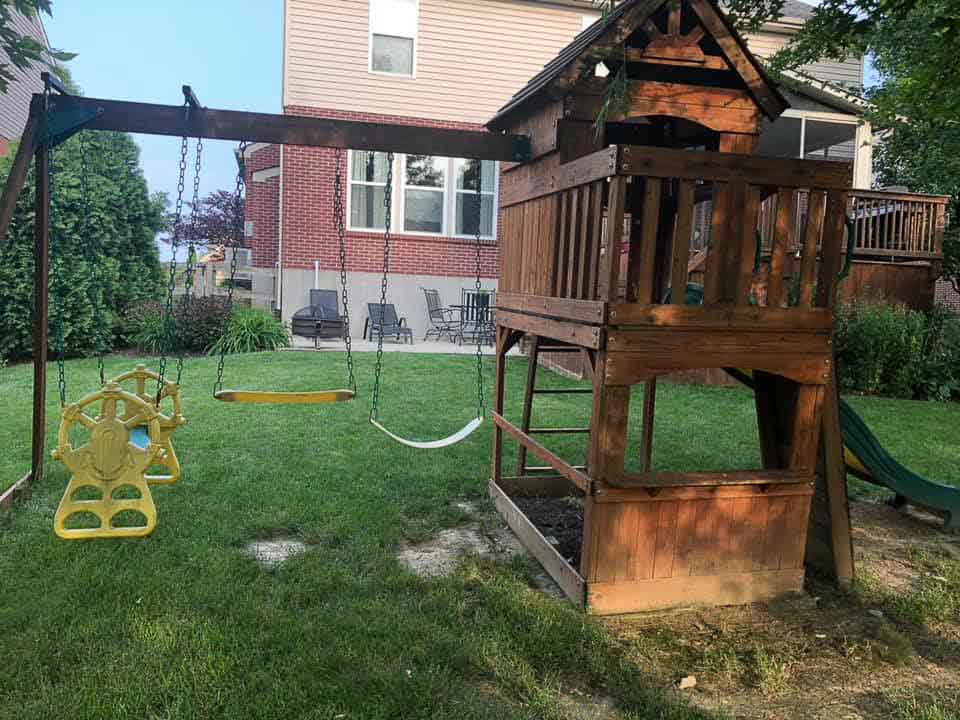 used wooden swingset