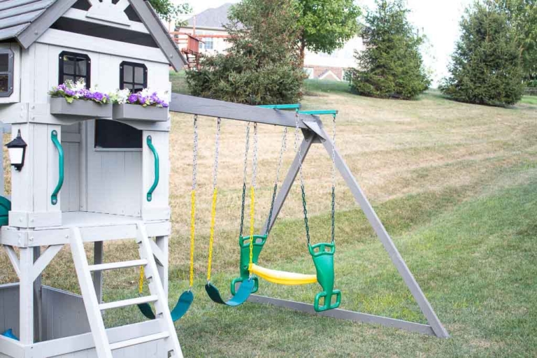 Our Swing Set Makeover How to Make Old Look New Again The Livedin Look